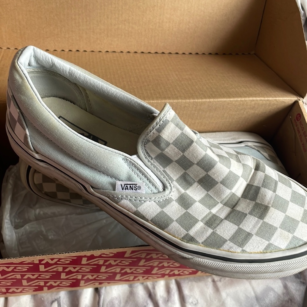 Classic slip-on Vans blue/grey/white mens 7.5 women’s 9
